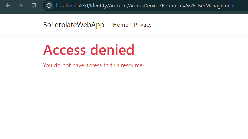 Access Denied